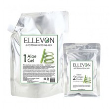 ELLEVON премиум Альгинатная маска  с алоэ (гель + коллаген) 1000ml+100ml